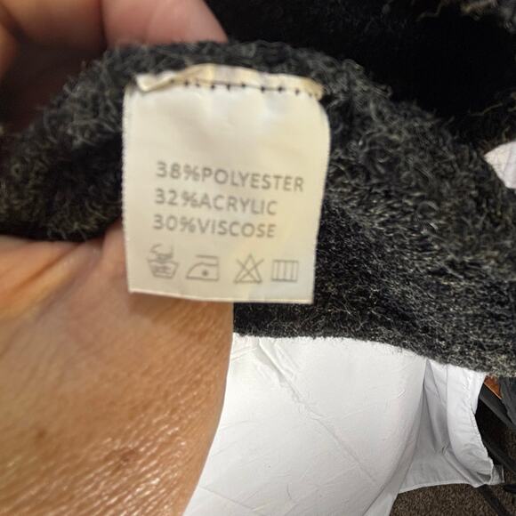 Simply Couture Women Small Gray Multi Long Cardigan Tribal Boho Hippie Peasant - Picture 4 of 6